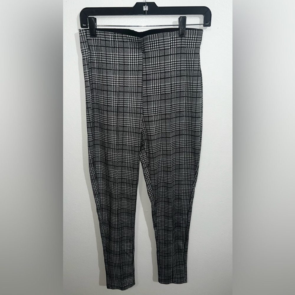 Maze Collection Glen Plaid Pull-On Tapered Pants - Size S